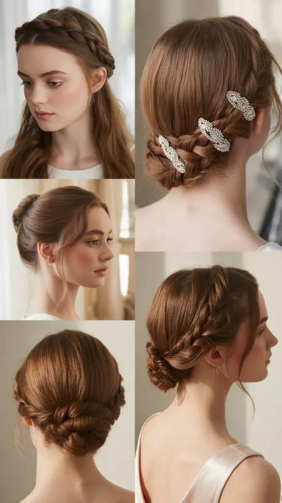 Updo with Headband Braid