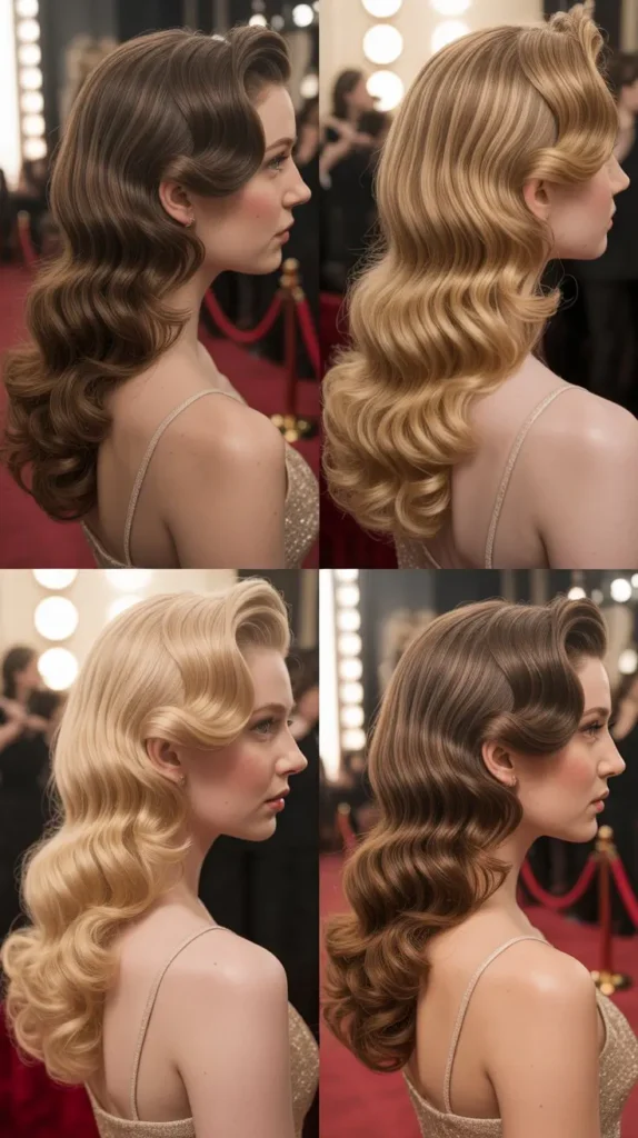 Hollywood Glamour Waves Updo