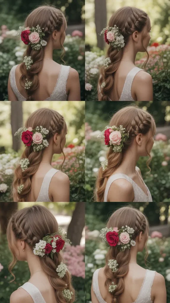 Floral Pinned Updo