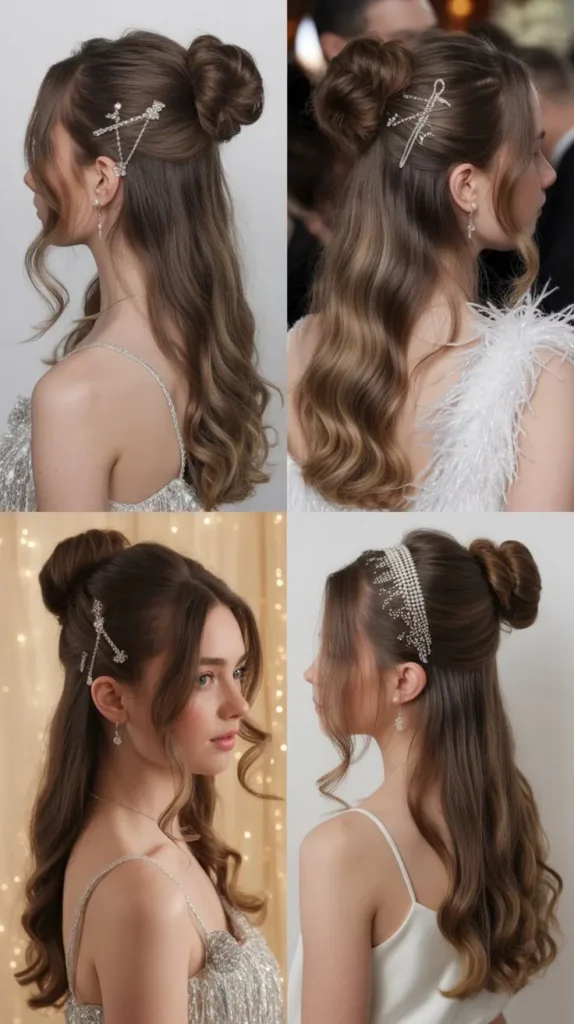 Space Buns with Wavy Ends