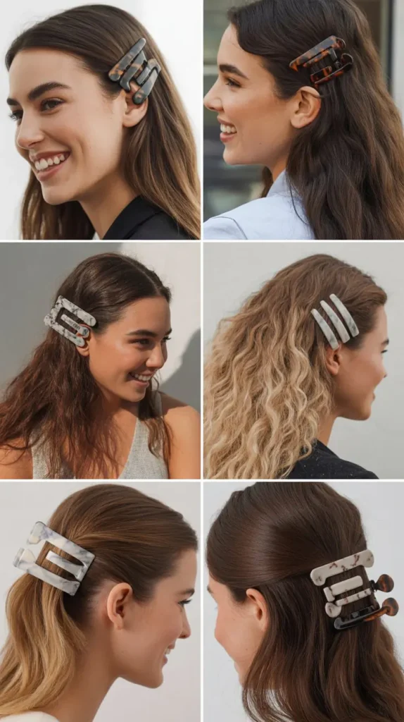 The Half-Up Half-Down Claw Clip Style