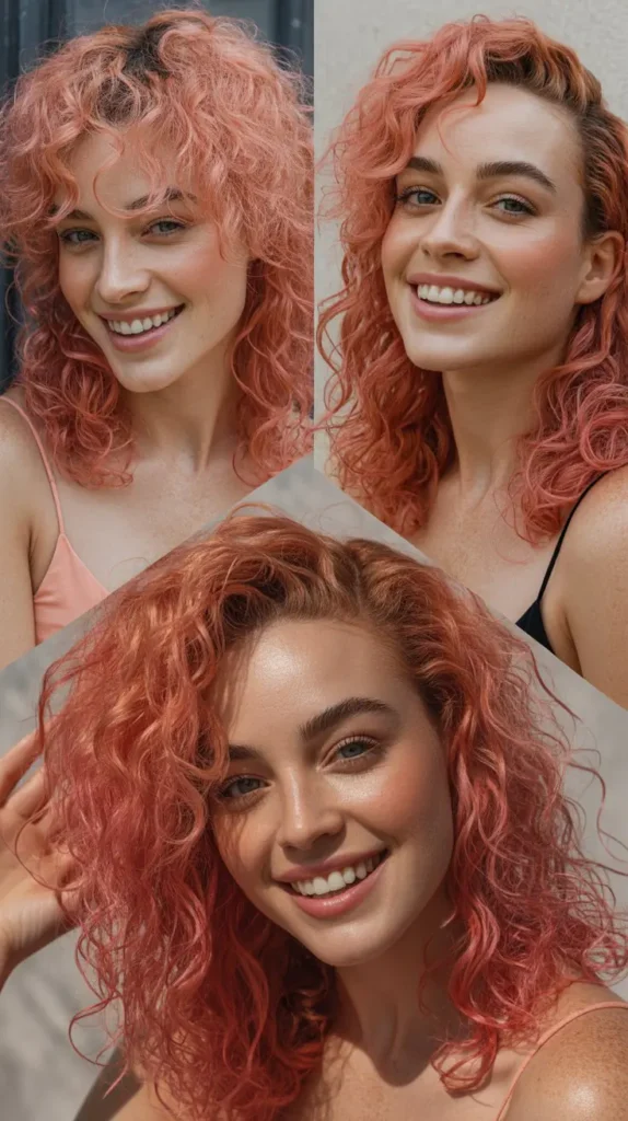  Guava Pink Curly Wet Look