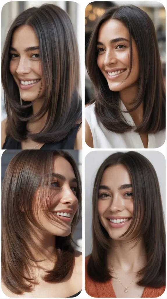 Sleek Straight Hair with Wispy Ends