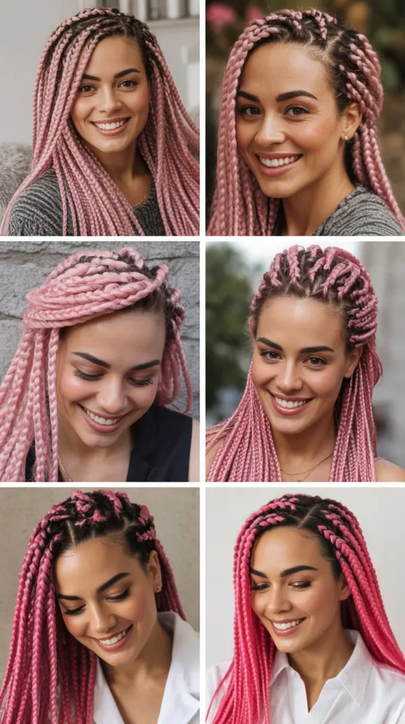 Micro Pink Braids Wig