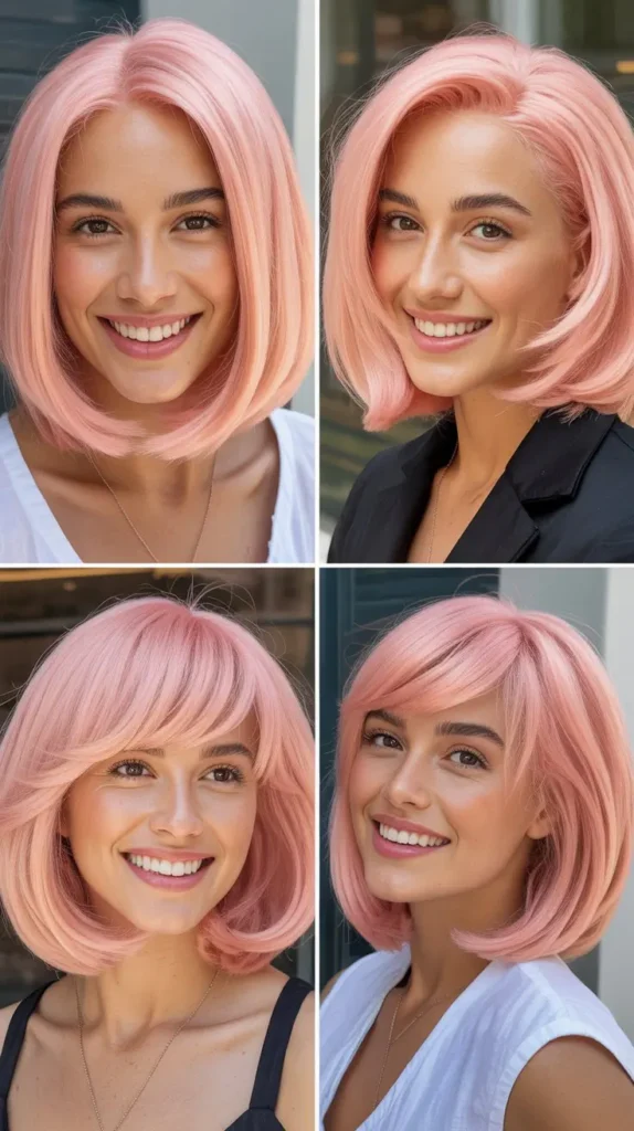 Soft Baby Pink Bob Wig