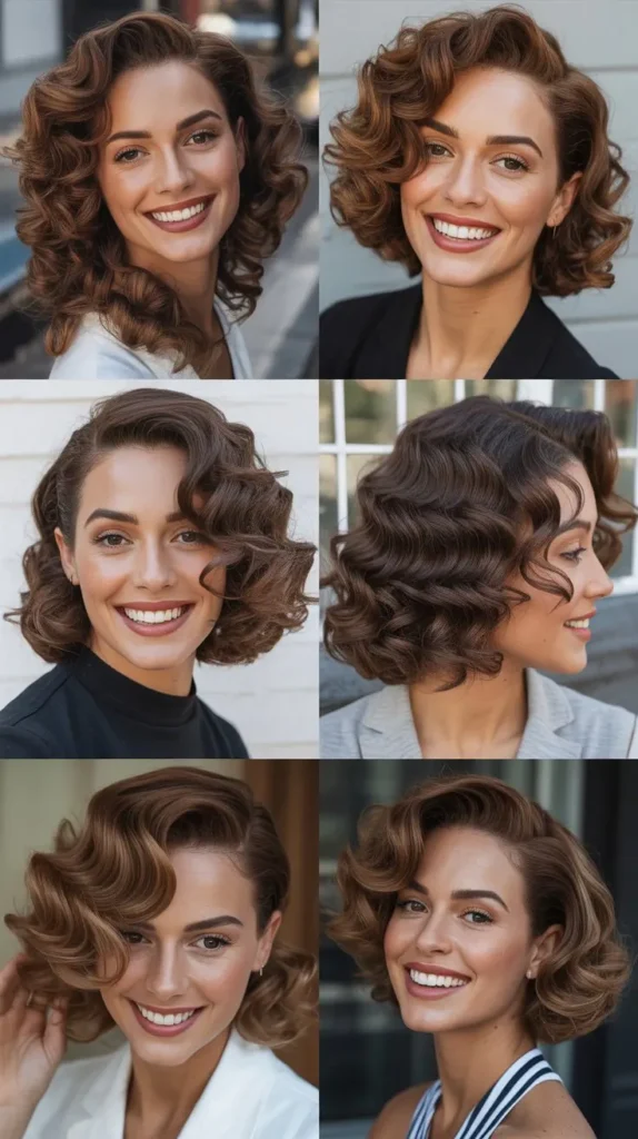 Curly Finger Waves with Volume