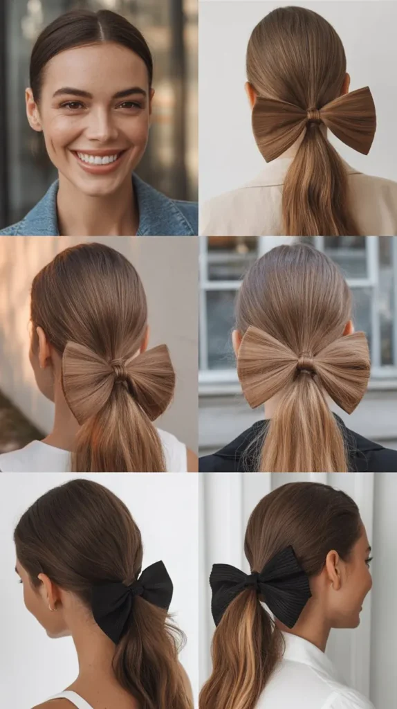 Bow-Shaped Ponytail