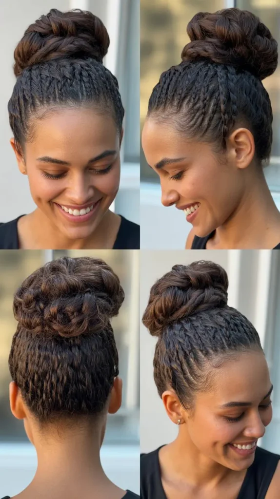 Half-Up Braided Bun