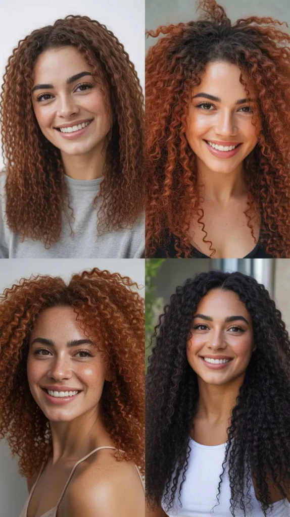  Crimped Hair with a Center Part