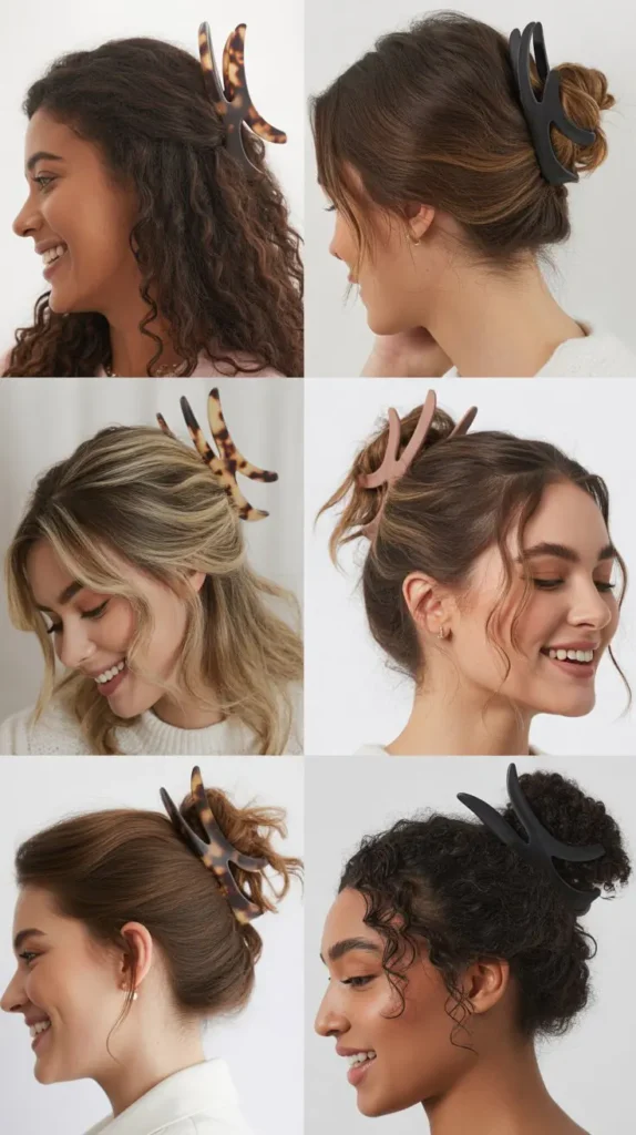 The Textured Messy Bun Claw Clip