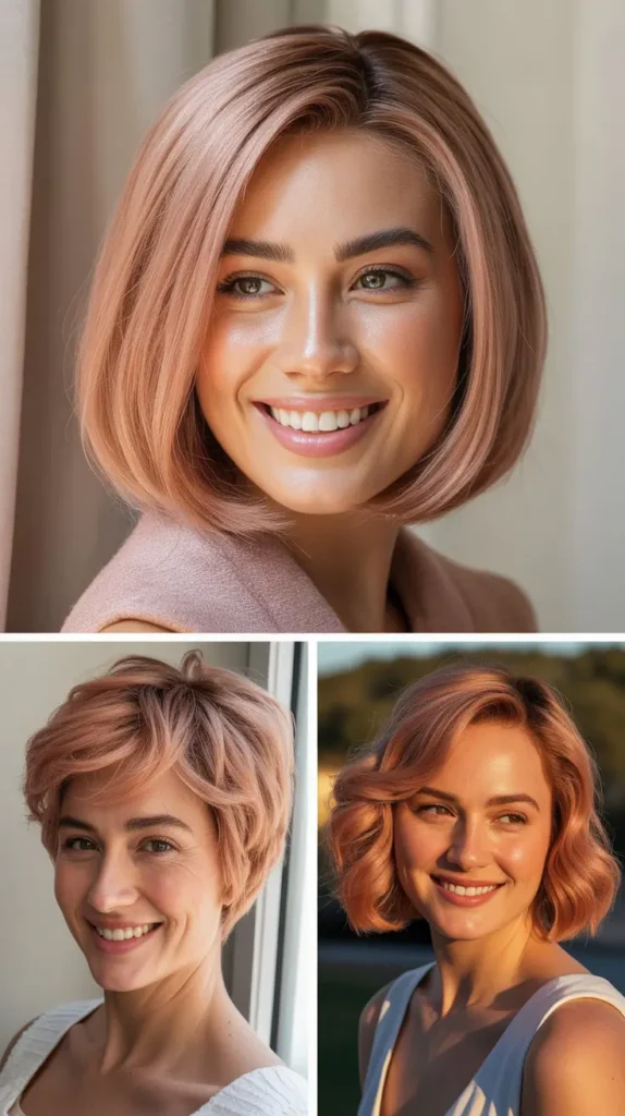 Rose Gold Short Wig