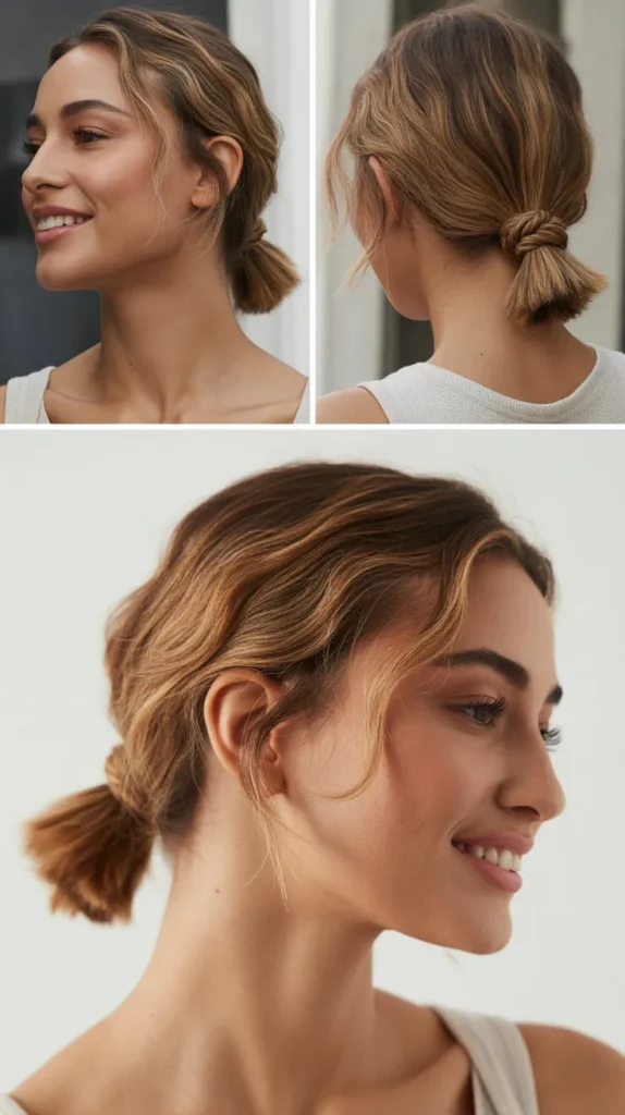  Knotted Low Ponytail