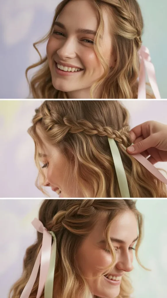 Spring Braid with Ribbon Weave