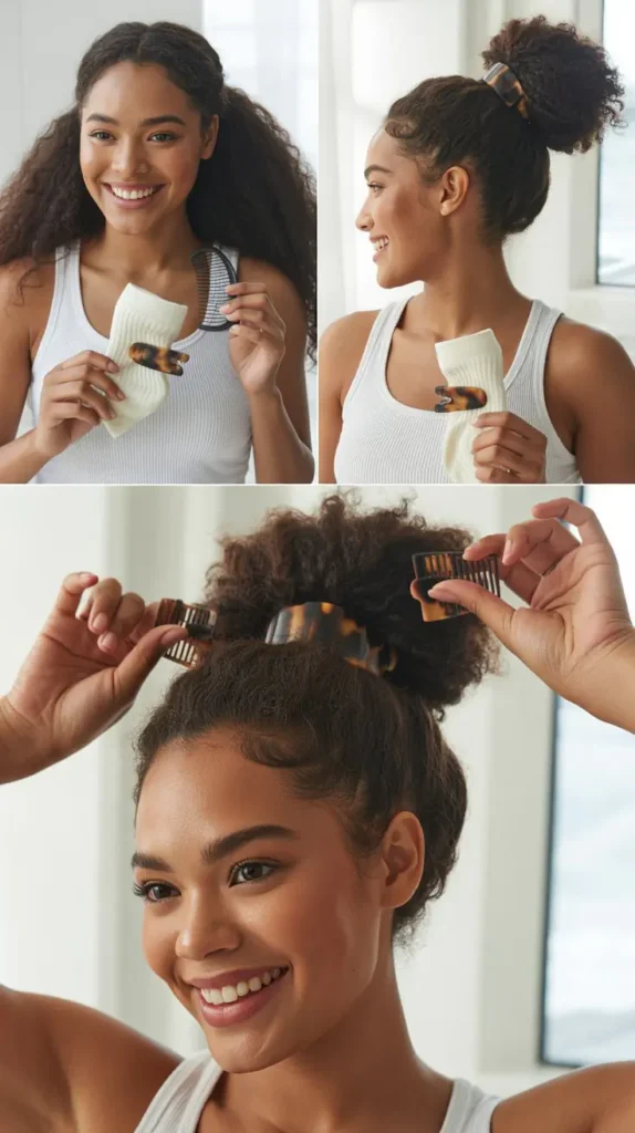 The Claw Clip Sock Bun