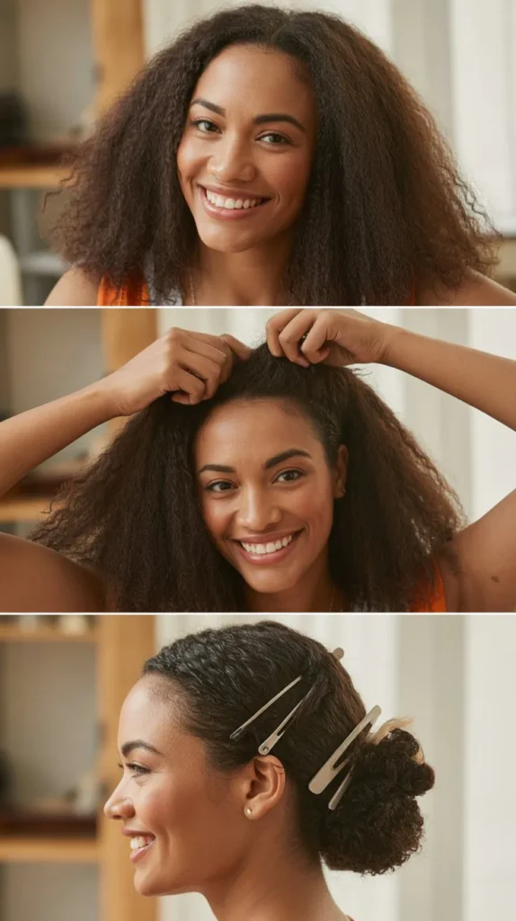 The Diagonal Claw Clip Bun