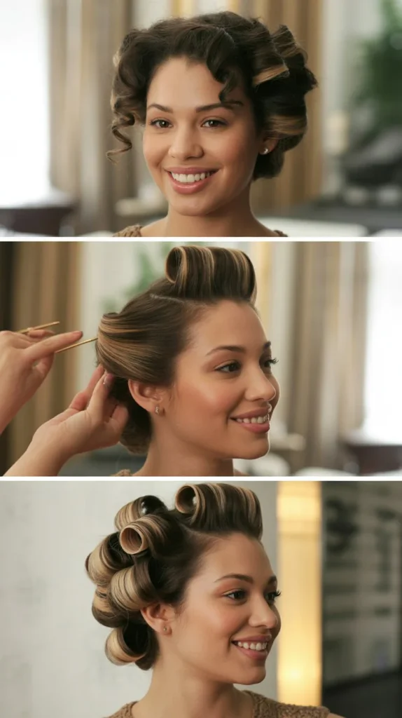 The Pin Curl Updo