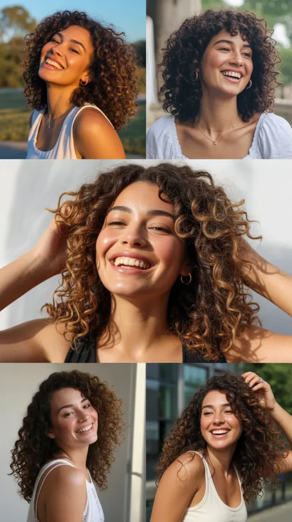 Big Bouncy Curls Worn Down