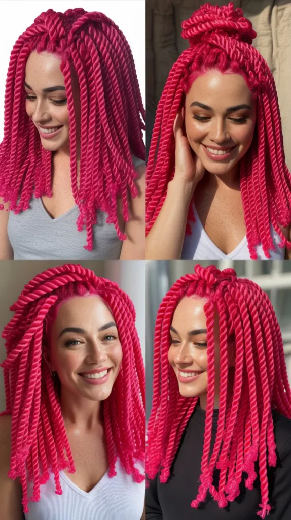 Bright Pink Passion Twists Wig