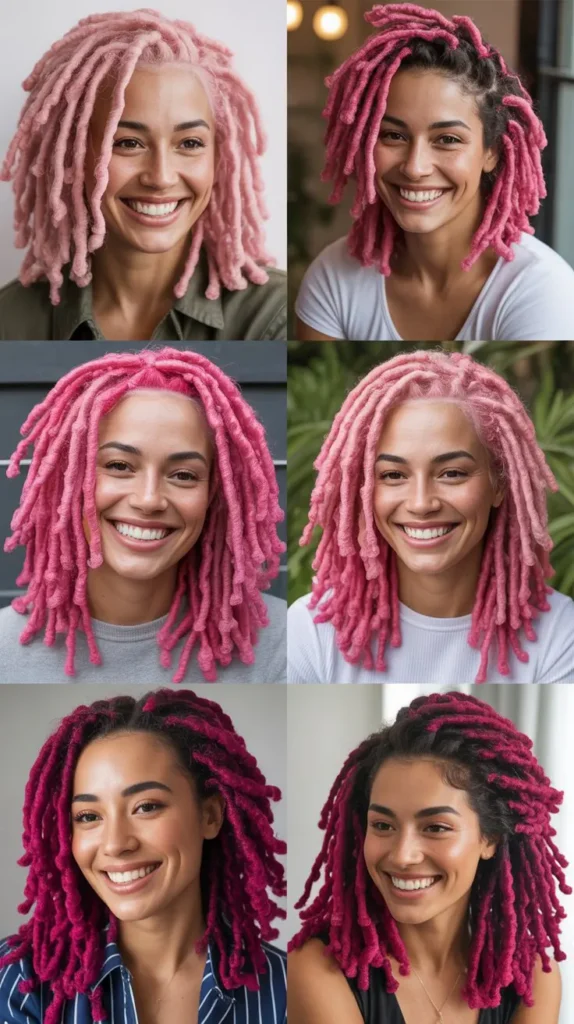 Pink Butterfly Locs Wig