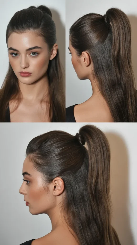 Sleek High Half-Up Ponytail