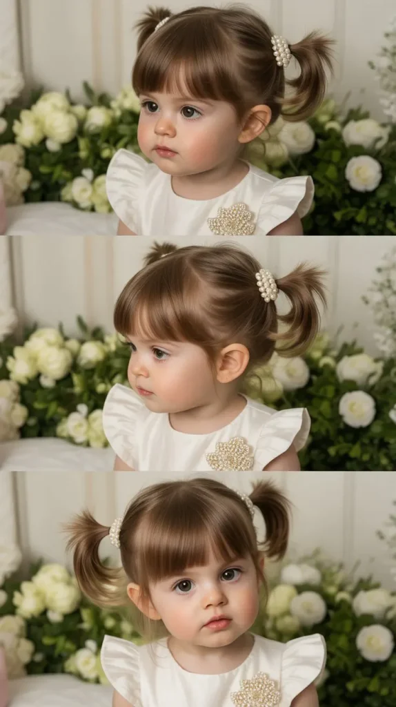 Sleek Back Ponytail With Pearl Pins