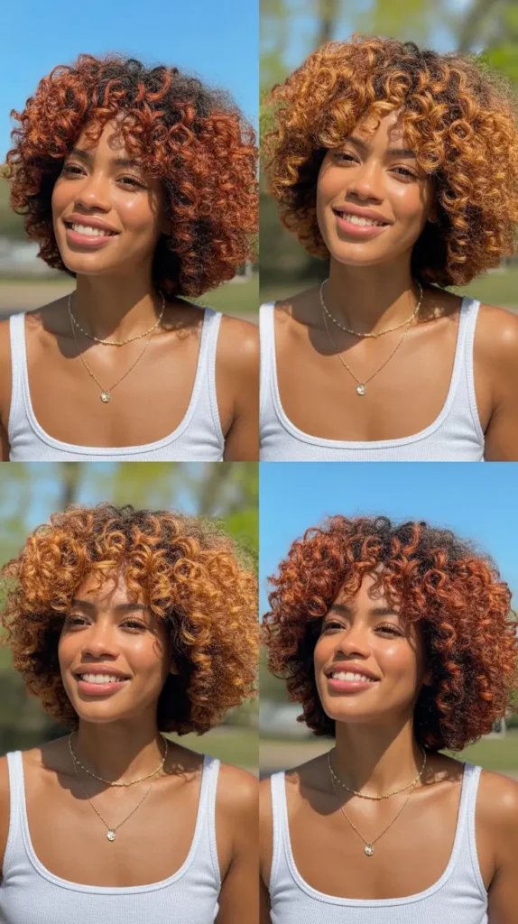 Spring Color Highlights on Natural Hair