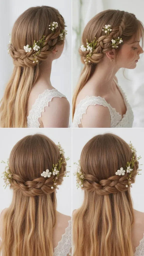 Halo Braid Updo