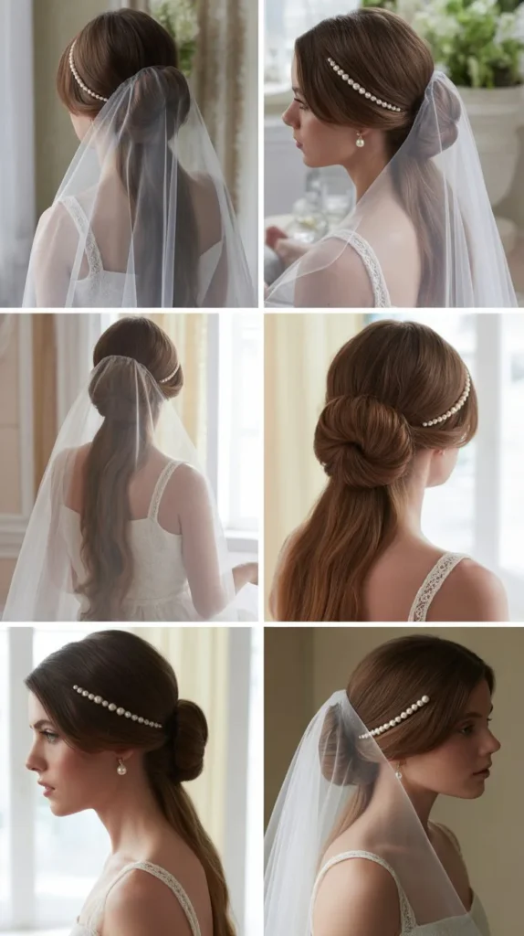 Classic Chignon with Veil