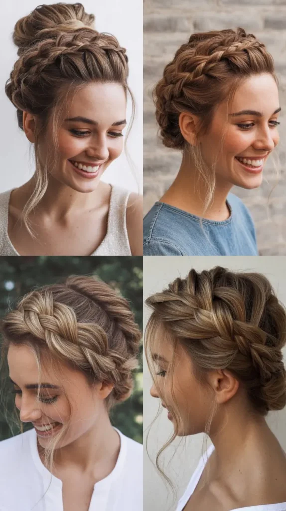  Voluminous French Braid Updo