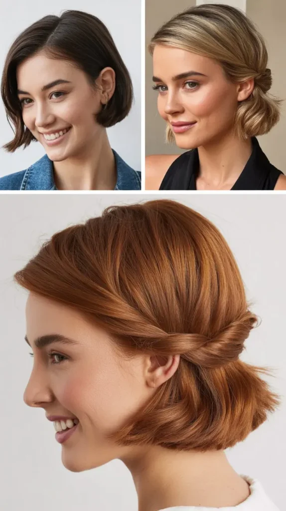 Twisted Side Bun for Short Bobs