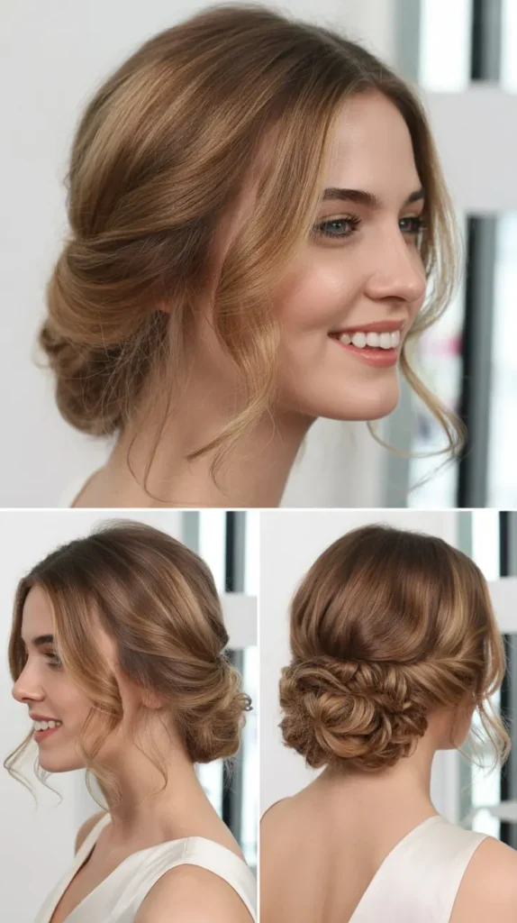 Partial Updo with Loose Romantic Waves
