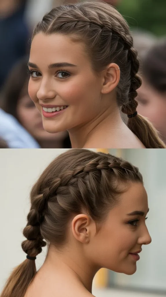 Half Up Bubble Braid