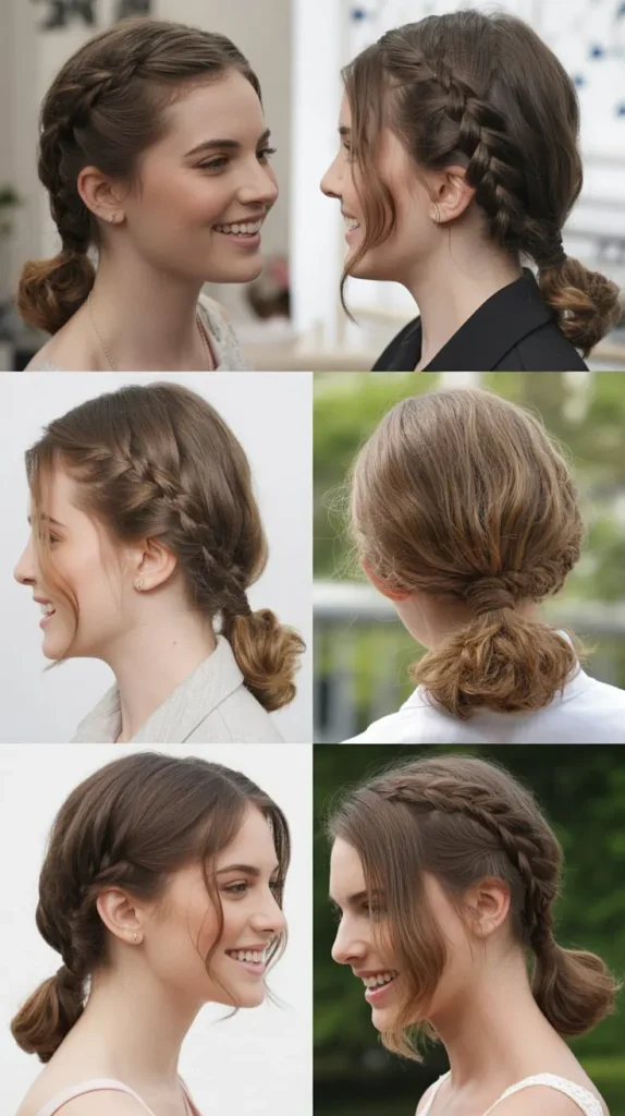 Low Braided Ponytail