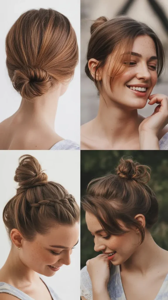 Romantic Mini Bun for Short Hair