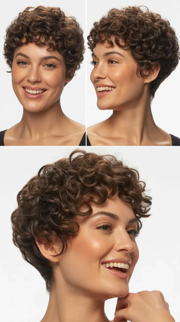  Curly Wedge with Textured Pixie