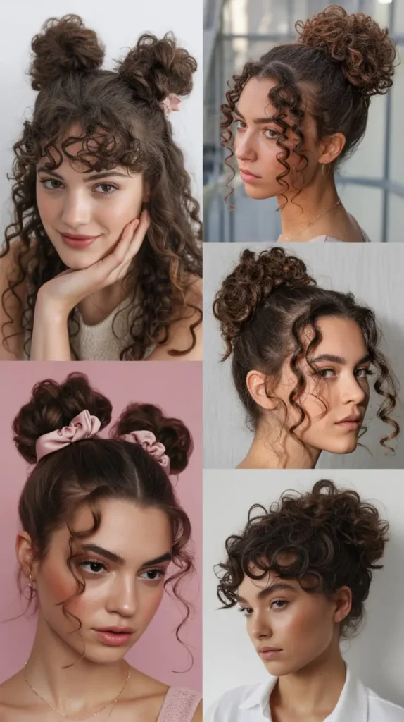 Curly Space Buns