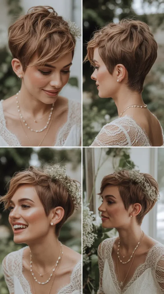 Messy Chic Wedding Pixie