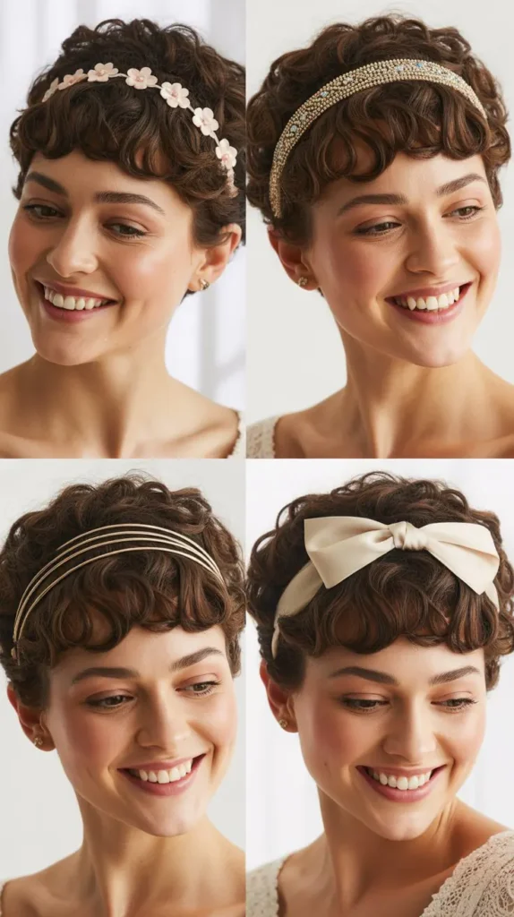 Curly Pixie with Headband