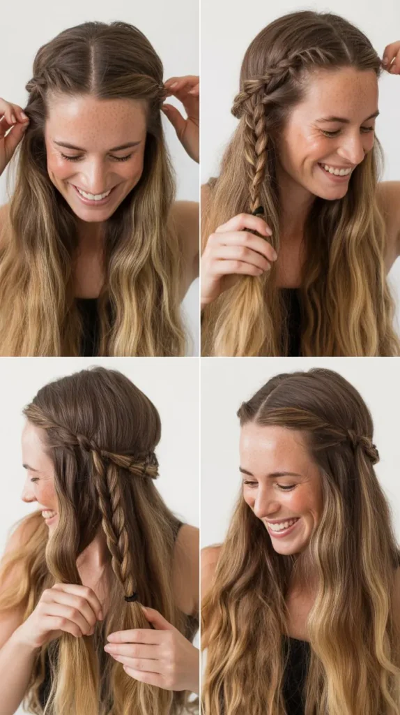 Twisted Fishtail Half-Up