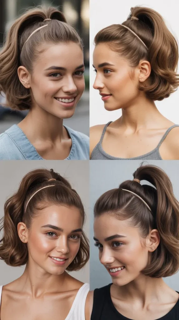 Bubble Ponytail for Short Hair