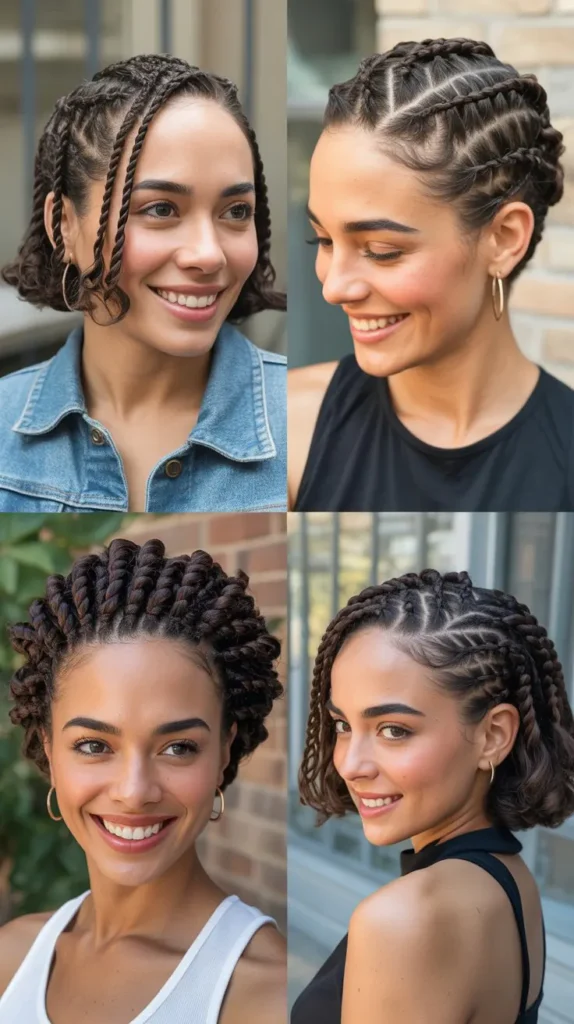 Short Hair Rope Braid