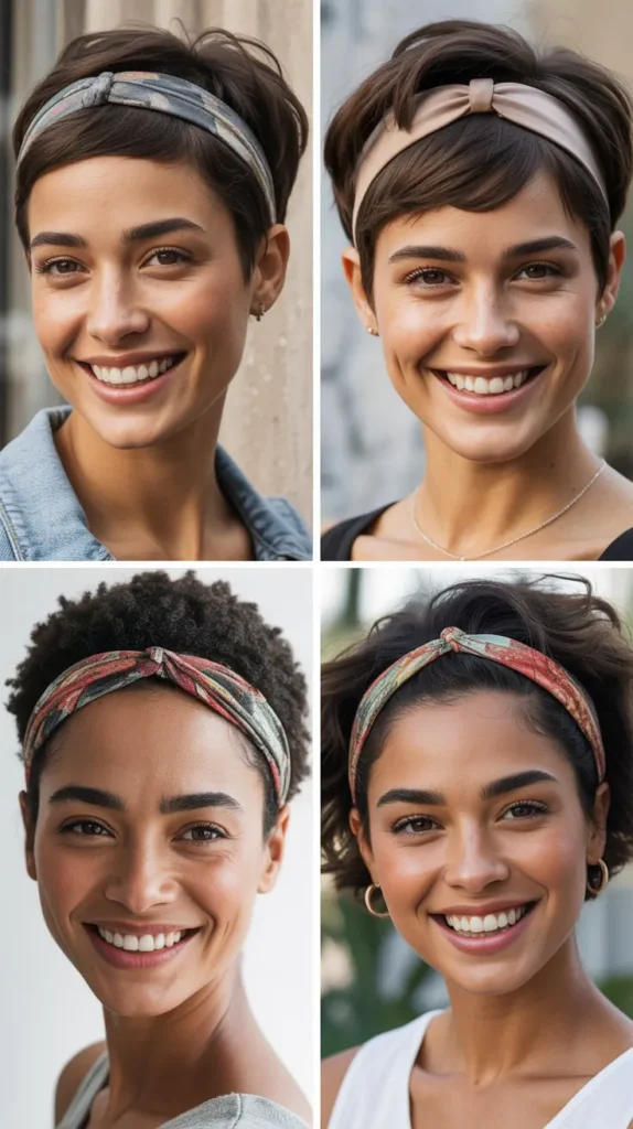 Short Hair with Headband