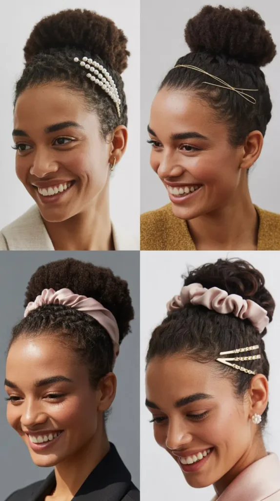  Short Hair Knot Updo with Accessories