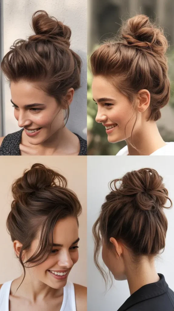 Messy French Twist for Short Hair