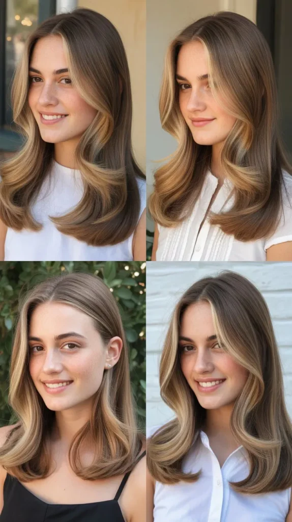 Straight Hair with Subtle Waves at Ends