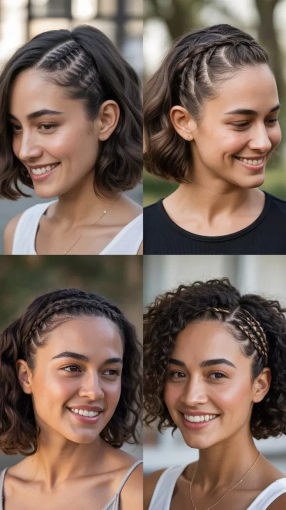 Braided Accent for Short Hair