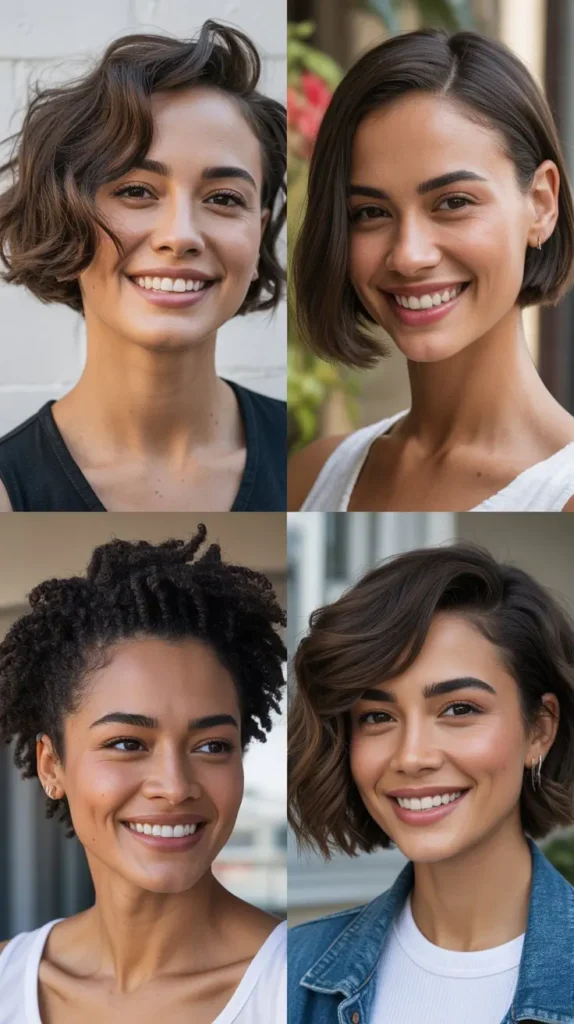 Side-Swept Short Hairstyle