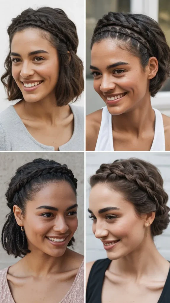 Braided Crown for Short Hair