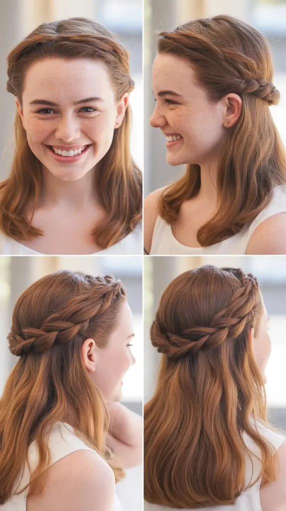 Half-Up Twisted Crown