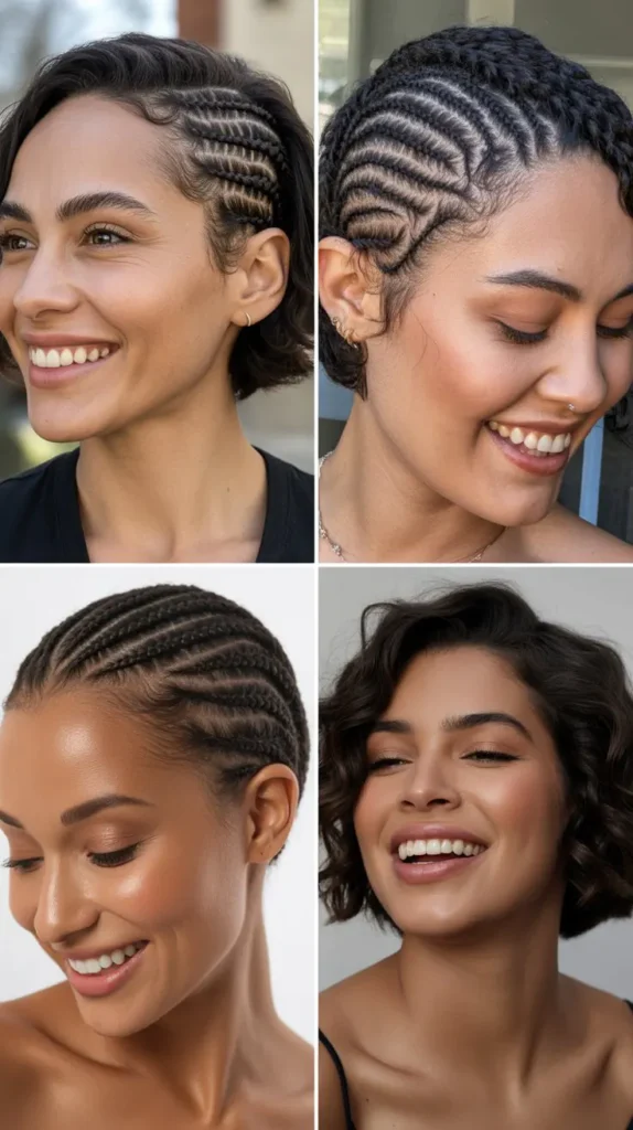 Short Hair with Mini Braids